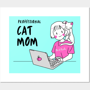 Professional Cat Mom Posters and Art